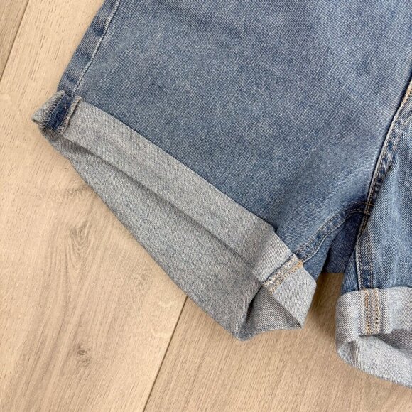 Vero Moda Womens Small High Waisted Blue Mom Shorts - Picture 3 of 6